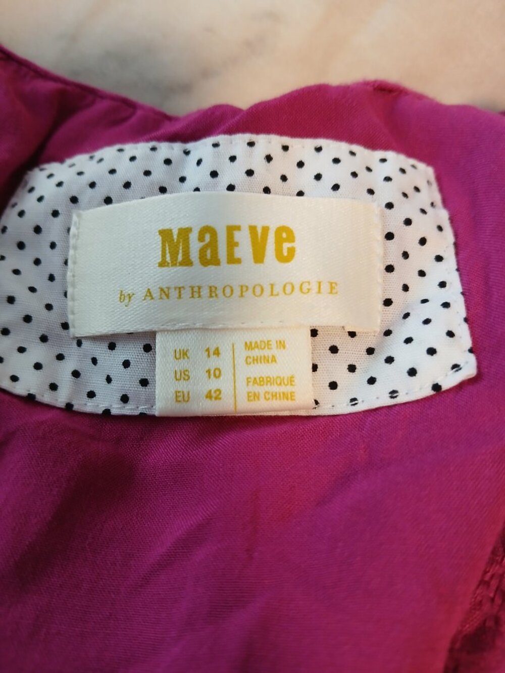 Anthropologie MAEVE Raspberry Bohemian Maxi Dress - Picture 13 of 13